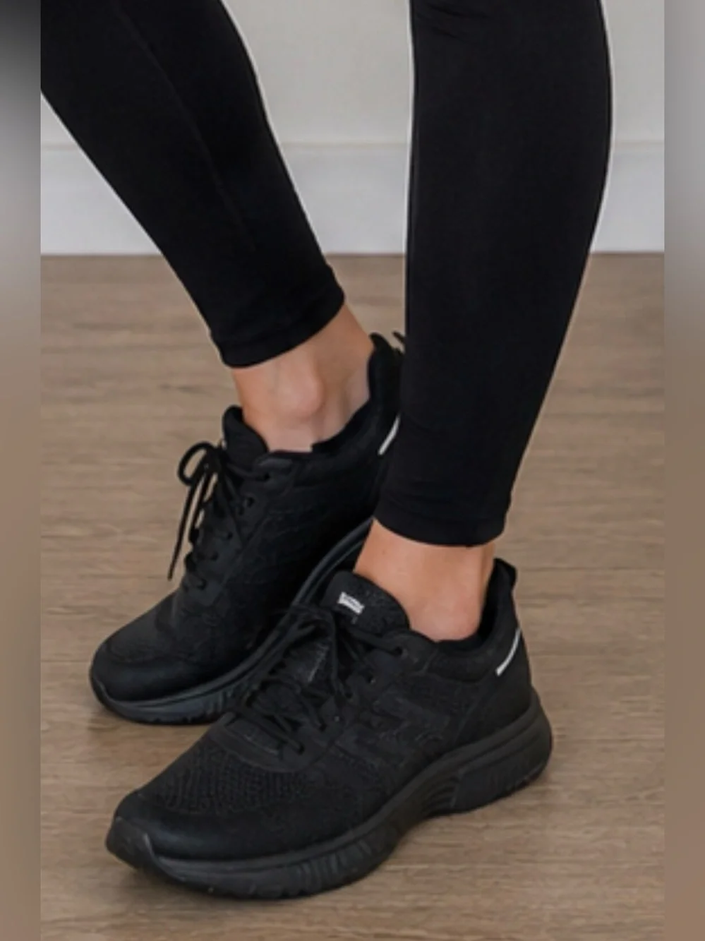 OnToFeet Black Knit Walking Sneakers | Lightweight Comfort Shoes